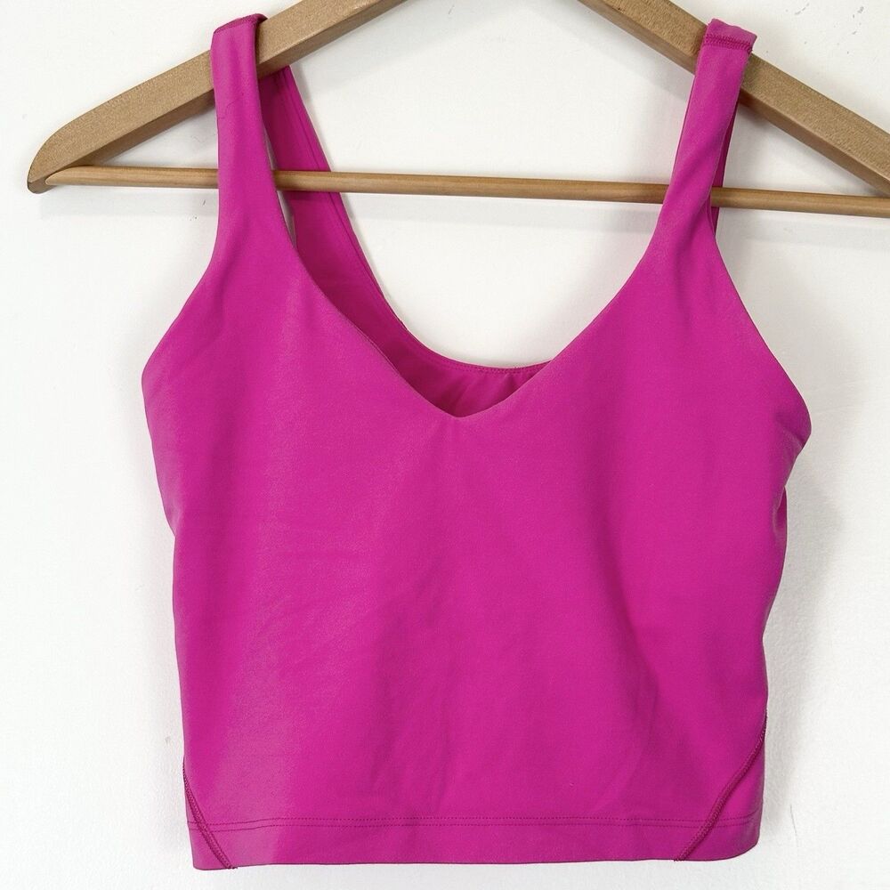 Lululemon Align Tank Top Sonic Pink Size 4 A/B Cup Nulu Yoga Pilates LW1DUDS